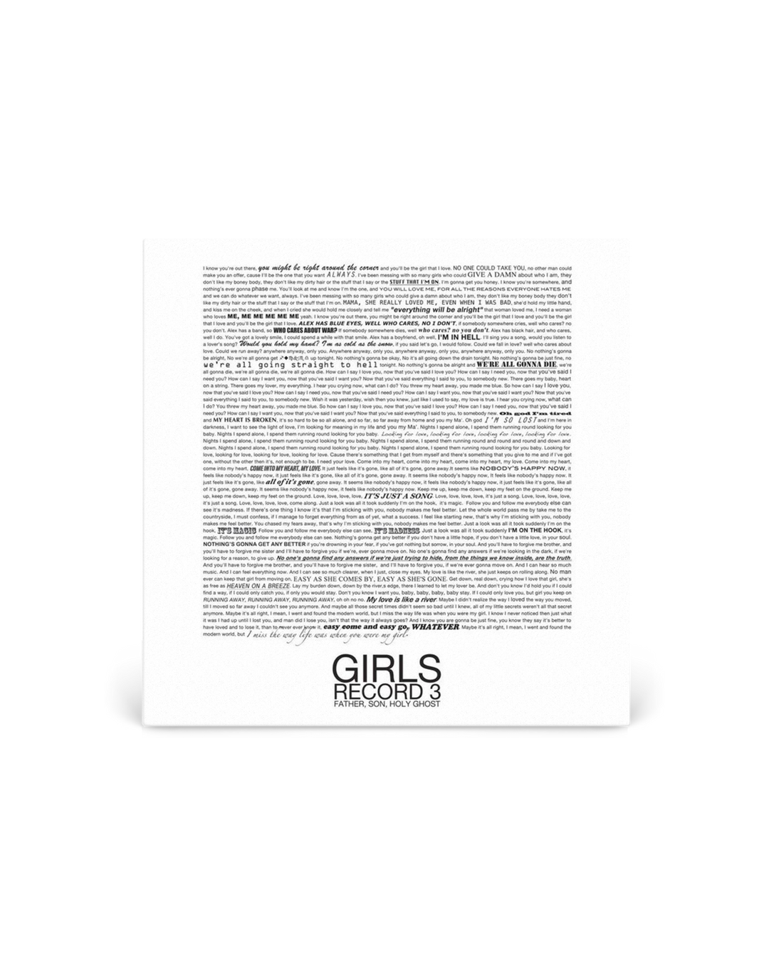 CD - Girls Father, Son, Holy Ghost