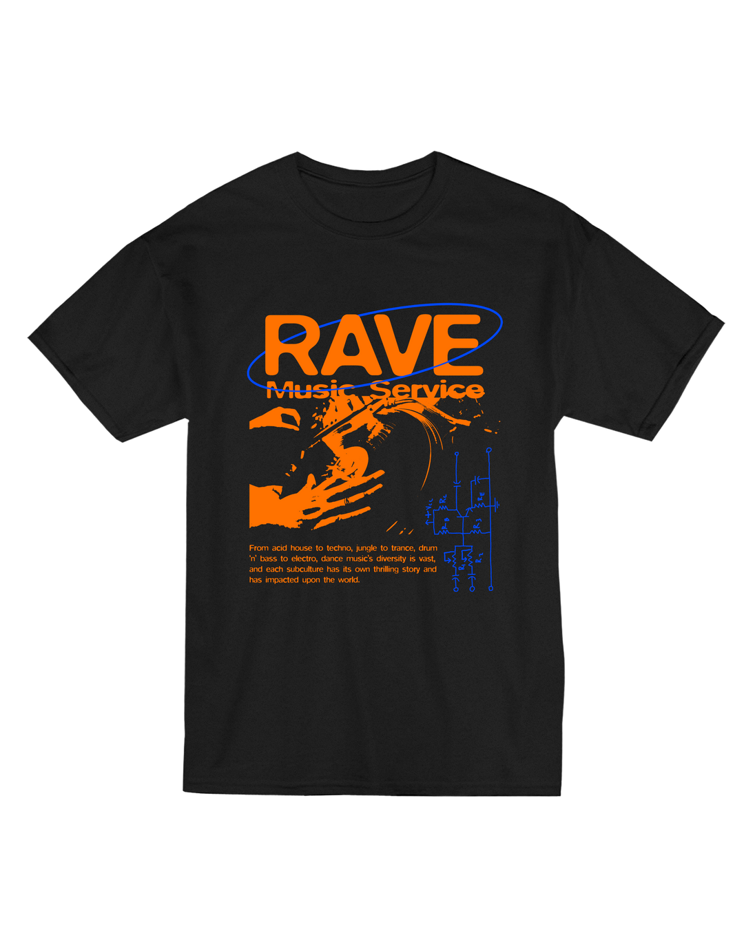 Playera Rave Music Service