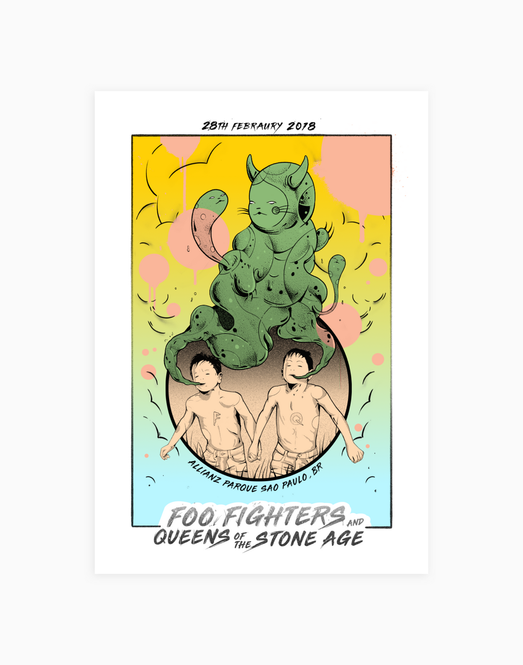 Poster Foo Fighters + Queens of the Stone Age